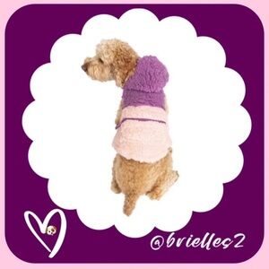 🐶 3 Sizes Available 🐶 New Justice Pet Polyester Sherpa Dog Hoodie, Purple